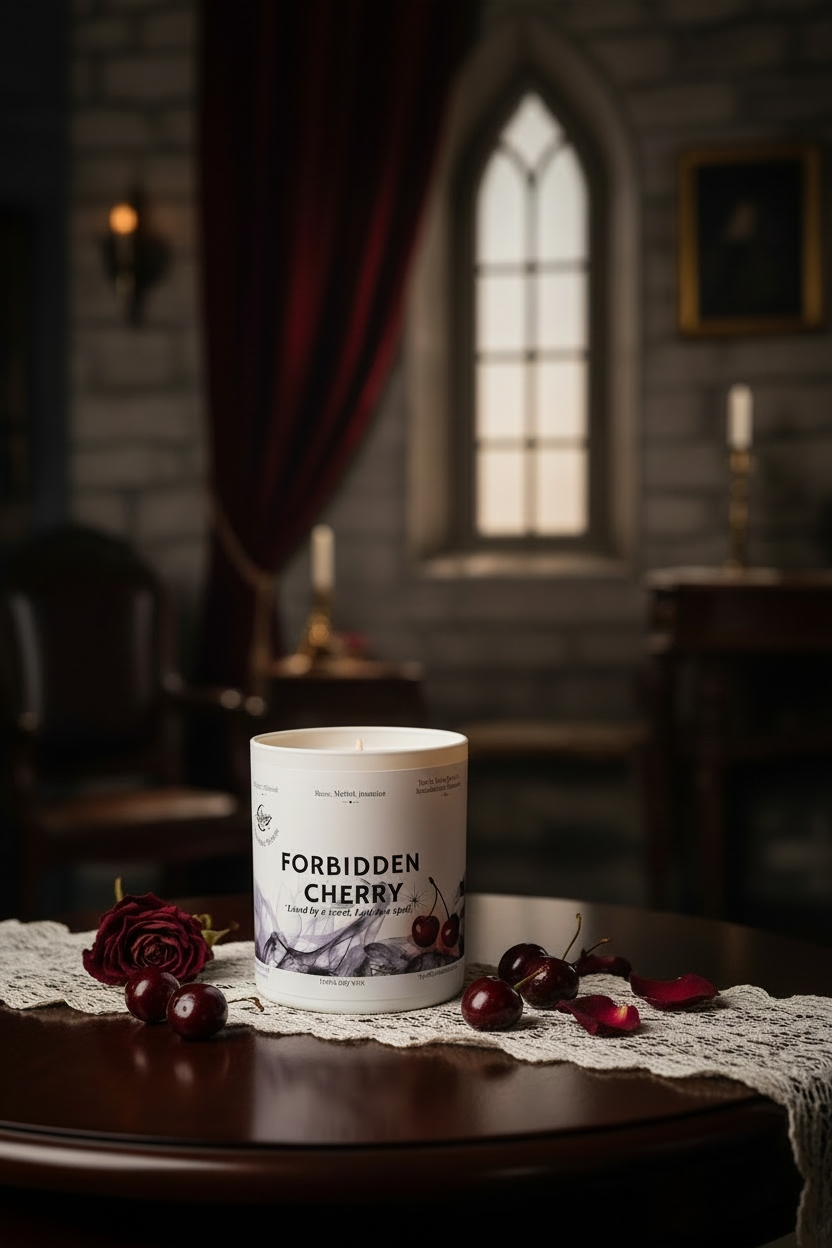 Forbidden Cherry Fragrance Oil Candle – Dark Cherry, Vanilla & Tonka